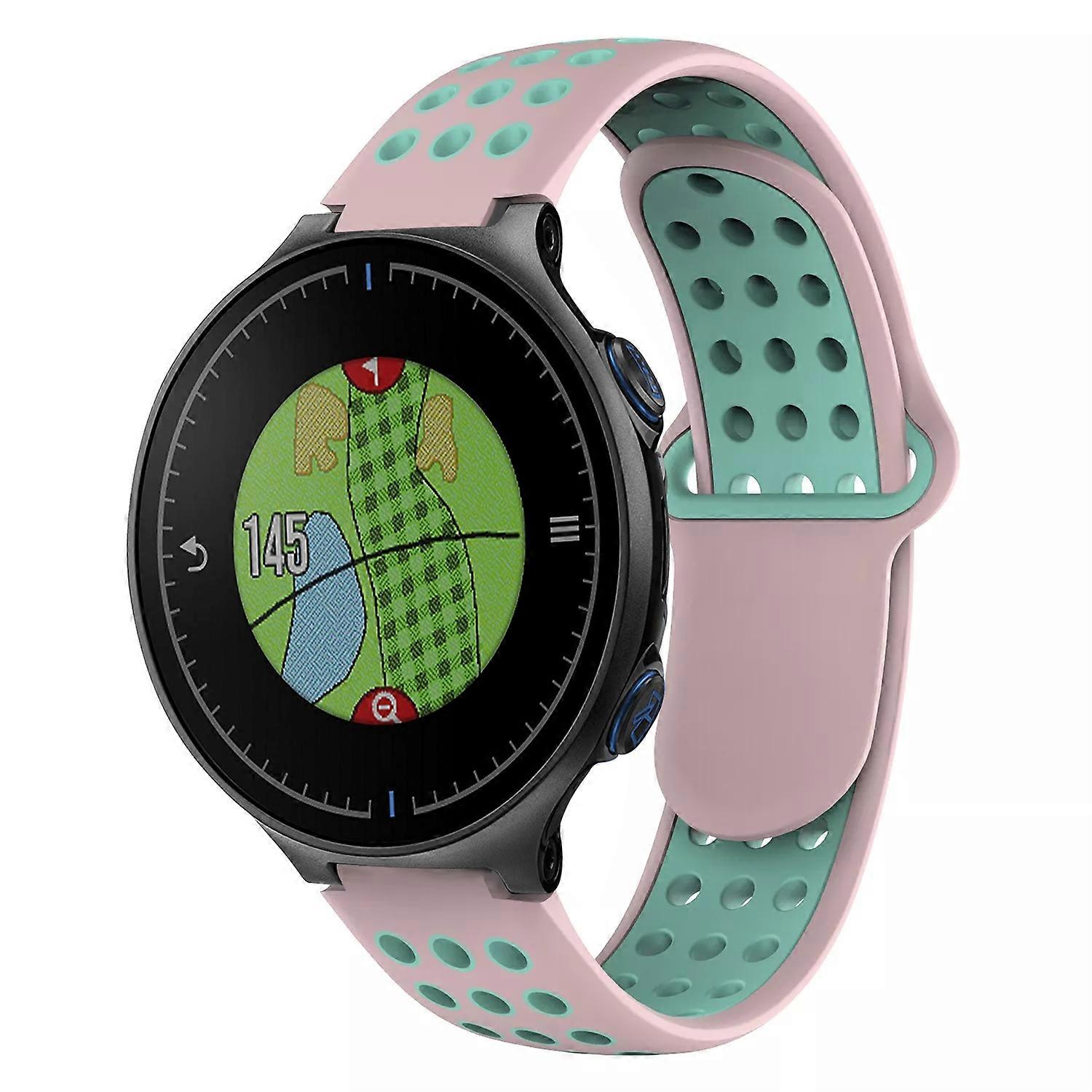 For Garmin Approach S5 Two-Color Punched Breathable Silicone Watch Band