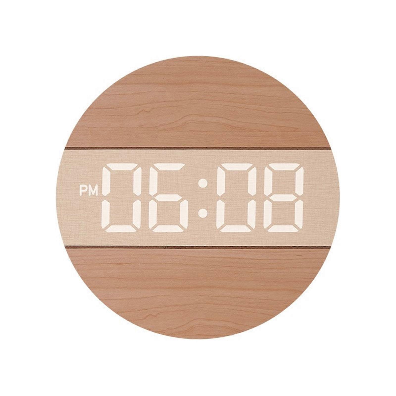 Classical Wood Wall Clock for Living Room,Kitchen,Entryway Large Display Quiet Analogues Wall Clock Elegant Timekeeping  Khaki