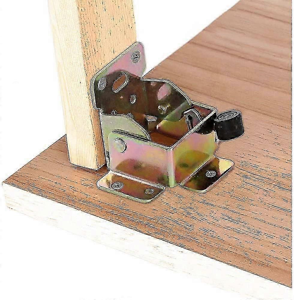 4 Pcs Folding Brackets For Table Legs, 90 Degree Self Locking Folding Table Leg Hinge, Hinge And Bracket, Table Bracket For Work Bench, Desk, Wall She