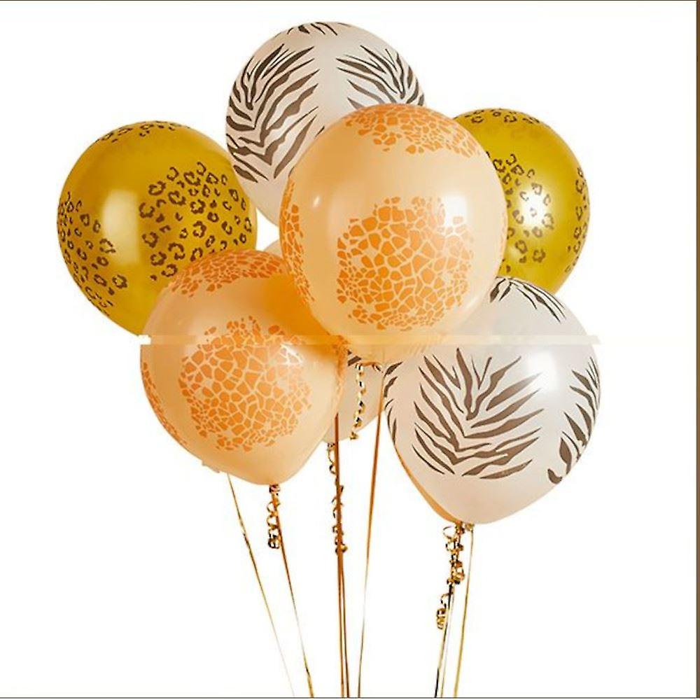 Safari Animal Balloons | Zebra Lion Print Birthday Party Decorations x 9