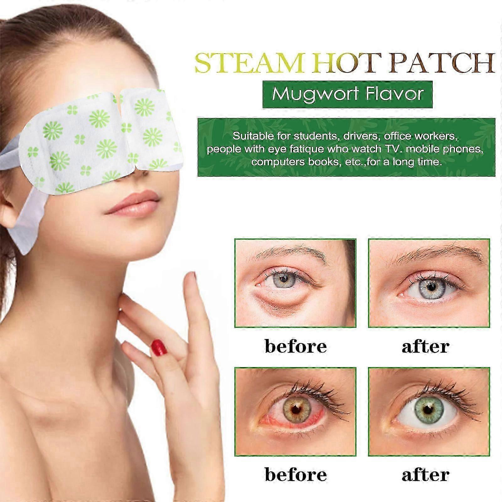 Verwarmende oogmaskers, stoom oogmasker zelfverwarmende spa oogmaskers met alsemextract, stoom oog spa masker verlichting oogvermoeidheid 2 stuks -10 stuks