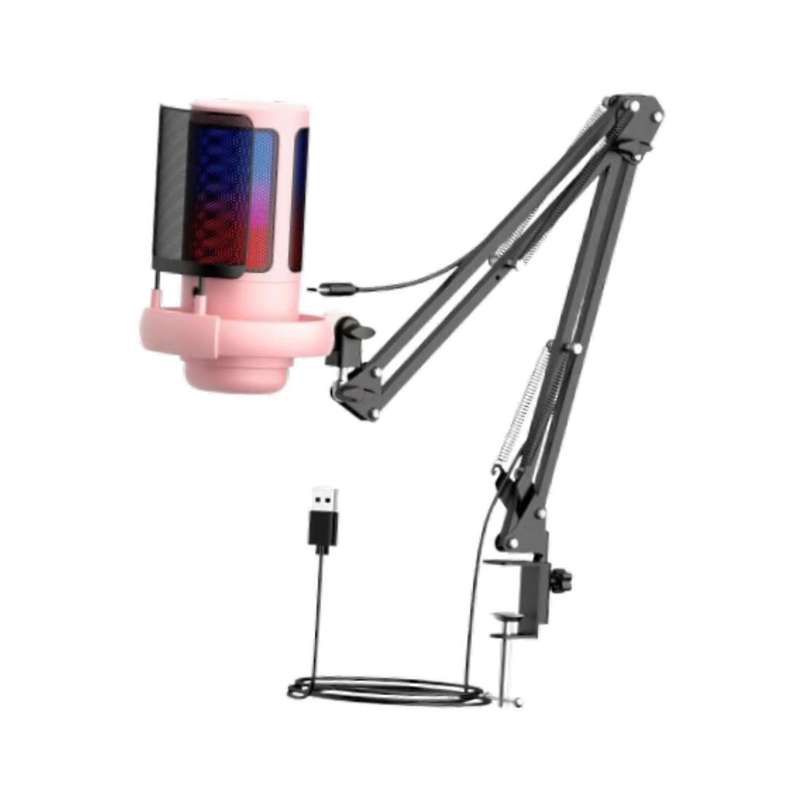 Gaming USB Microphones for PC with Colorful Light for Gamer Online Chat