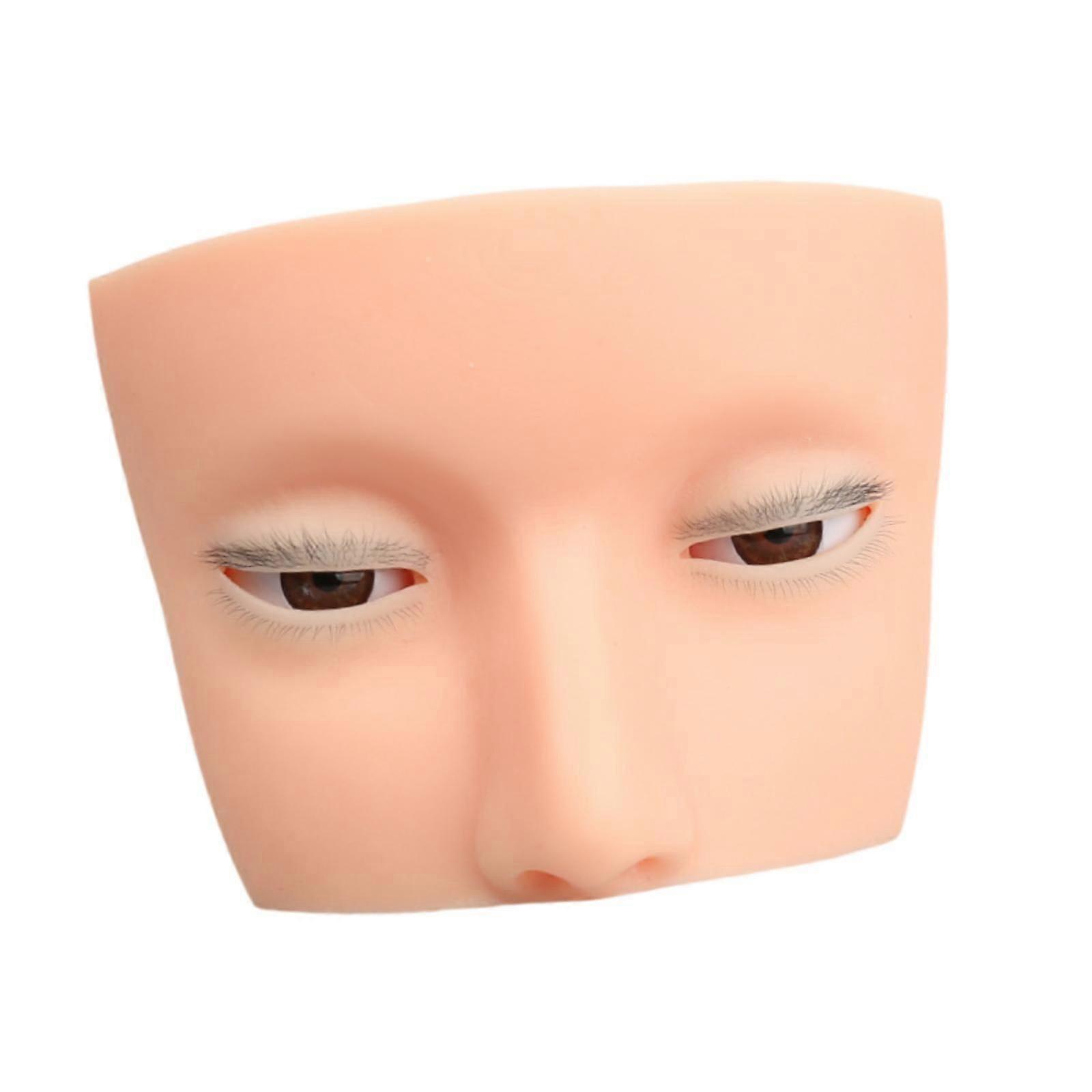 False Eyelash Mannequin Head Multiuse Make up Practice for Beginner Teaching Straight Eyelashes