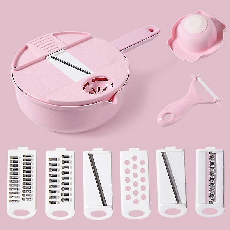 Multifunctional Vegetable Slicer Kitchen Tools Vegetables Chopper Shredder Grater with Drain Basket