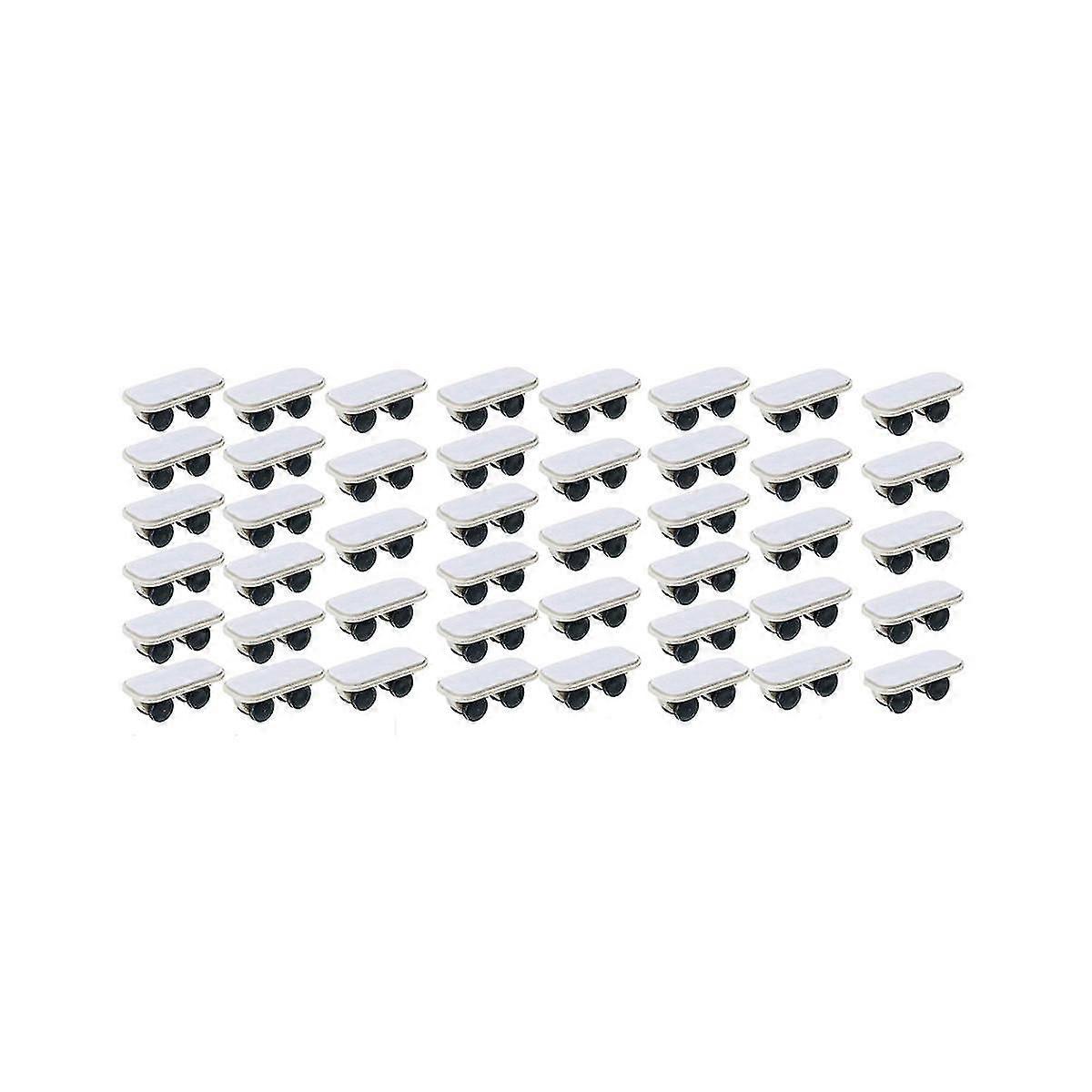 30pcs Self Adhesive Wheels Caster Cart On Wheels Boxes Caster Small Caster Paste Plastic Wheel Stic