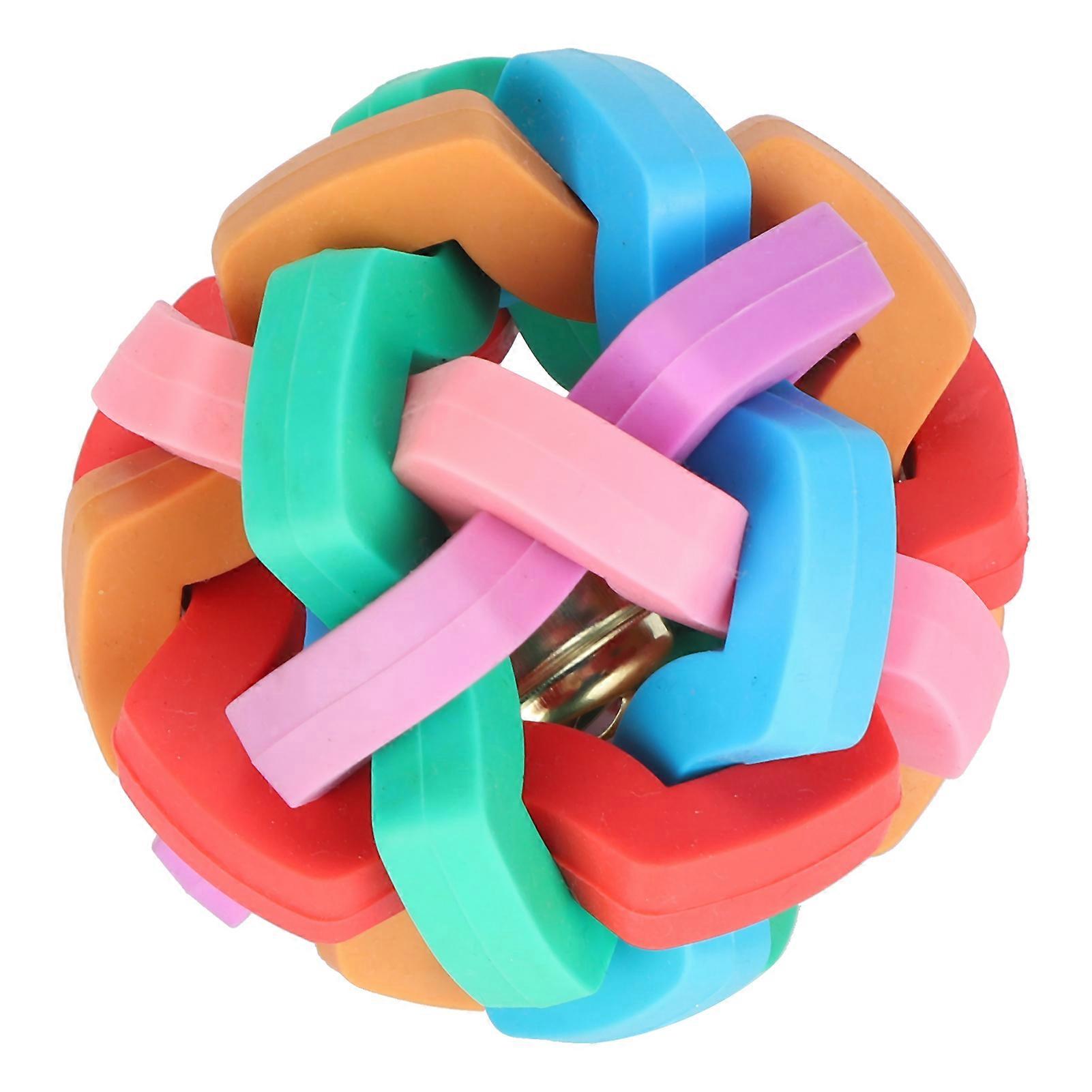 Dog Puppy Toy - Colorful Soft Squeaky Plaything with Bell for Interactive Fun - Large Size Pet Toy