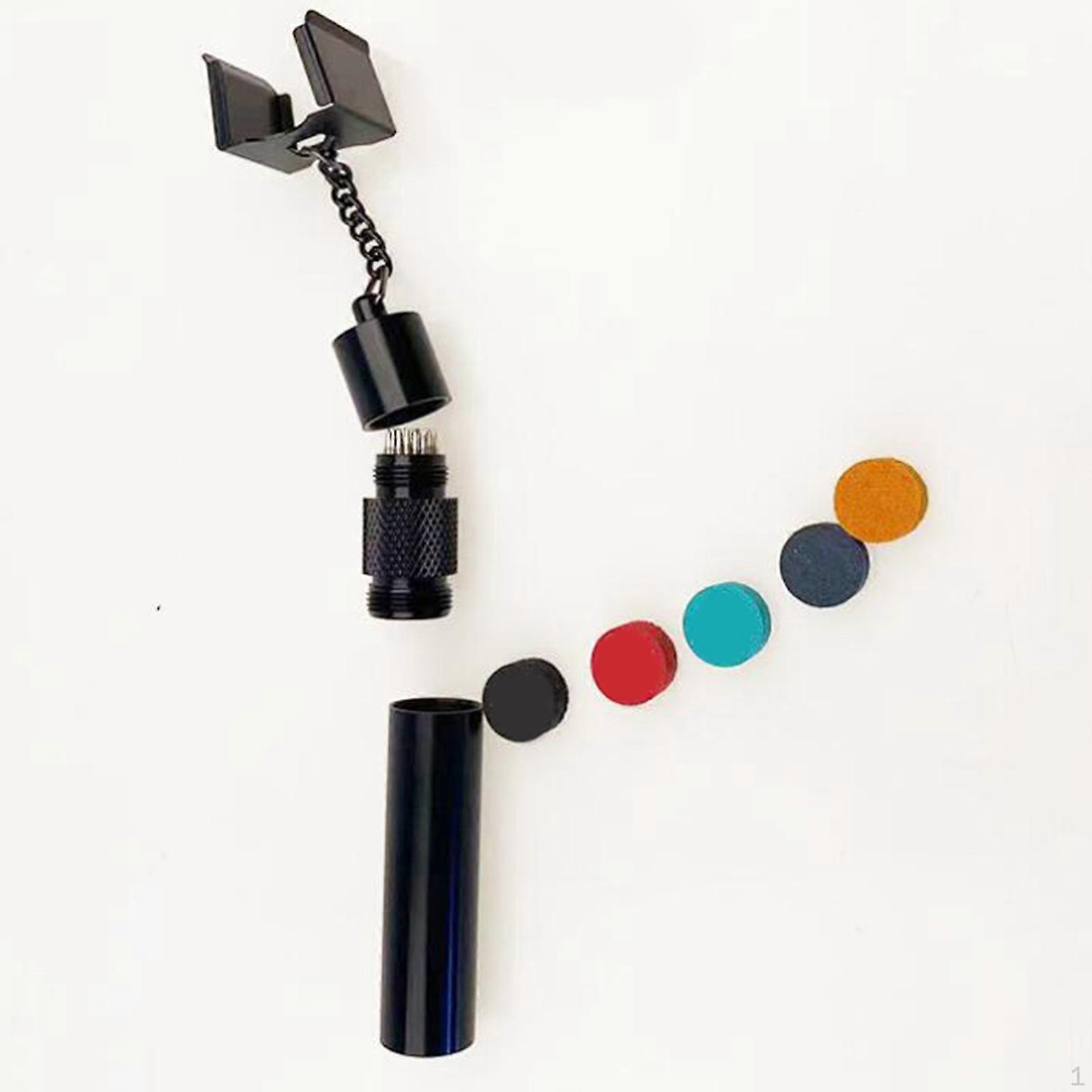 Billiard Cue Tip Tools 3 in 1 Pool Snooker Chalk Holder Pricker Prep Tool Table Handle