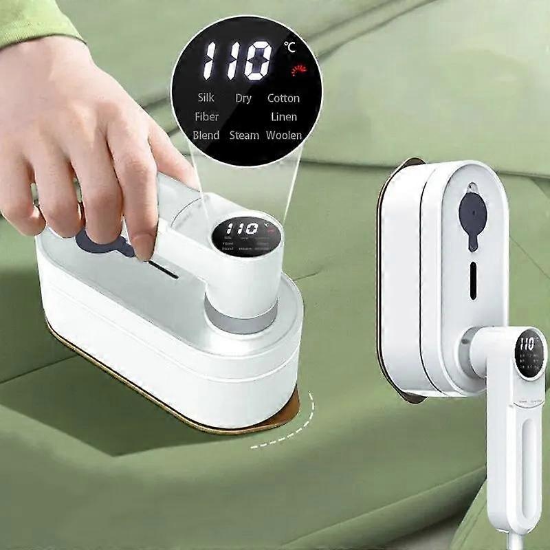 Foldable Garment Steam Iron with Digital Screen 2 in 1 Dry and Wet Ironing Handheld Clothing Steamer Small with 8 Preset Steam