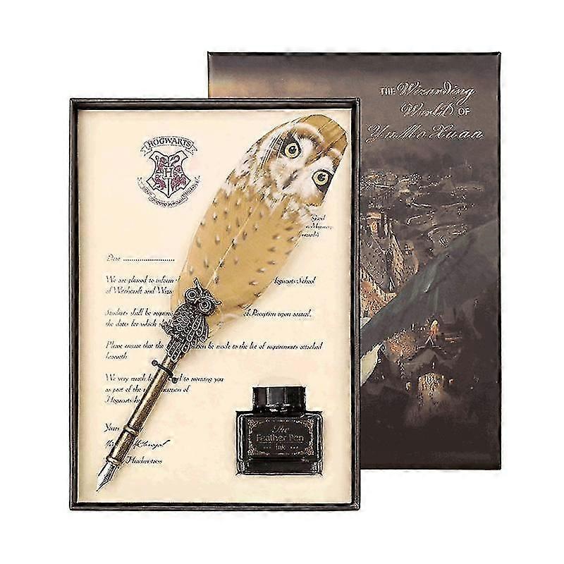 Feather Pen Set Retro Creative Set Box Dip Pen Dip Water Gift Box