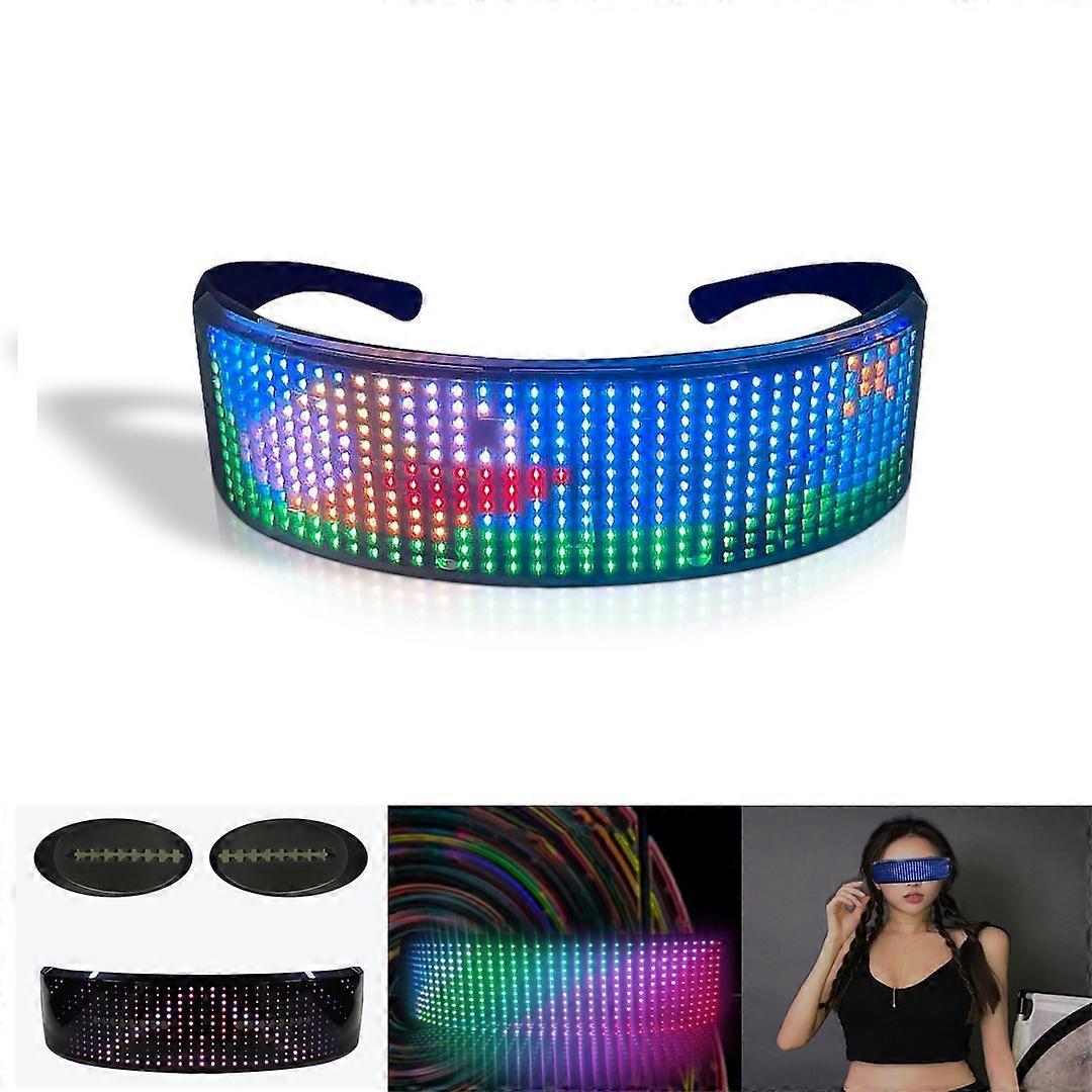 App Bluetooth Control Luminous Glasses DIY Content LED Glowing Glasses Party Atmosphere Props