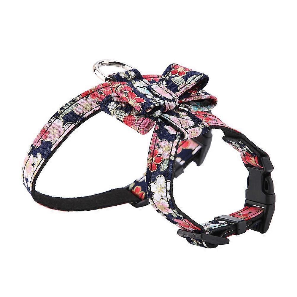 Soft Bow Tie Dog Vest - Adjustable Harness with Bowknot & Strap Lead