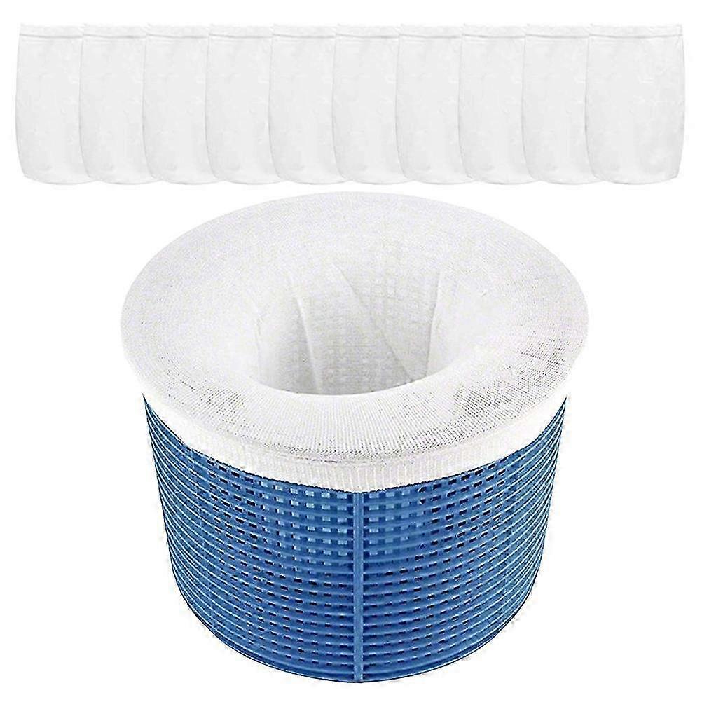 10 Pcs Pool Skimmer Socks Pool Filter Reusable Ultra Fine Mesh Sock Filter for Pool Spa Hot Tub