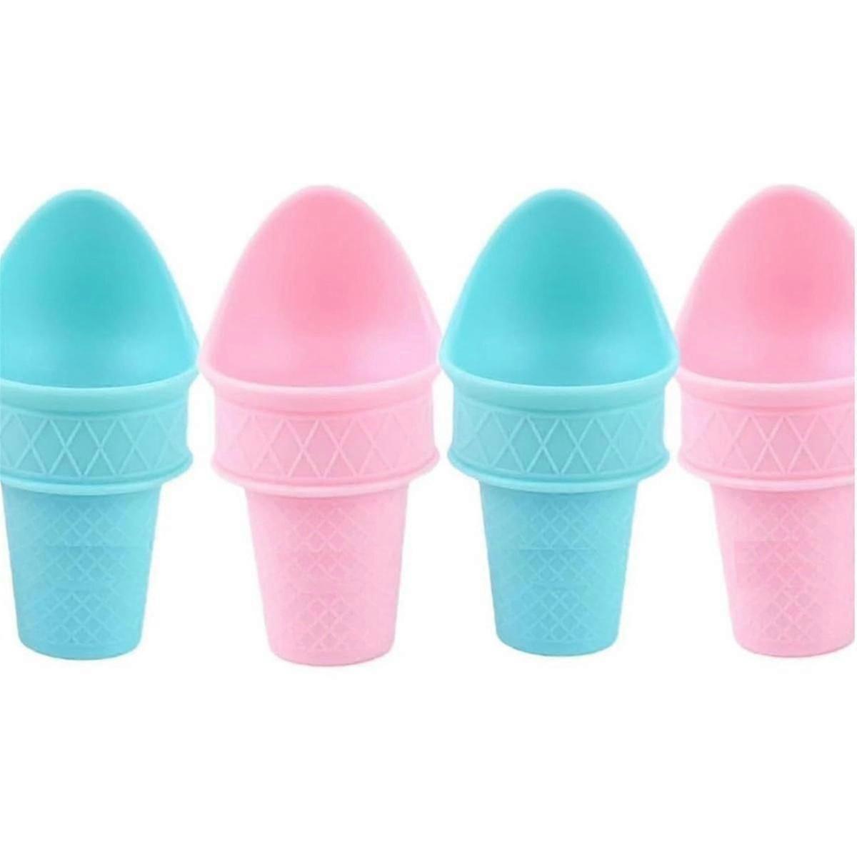 Ice Cream and Popsicle Tool Set Ice Cream Spoon, Reusable Mini Scoop Cones Set, Good Grip Plastic Cookie Baking D