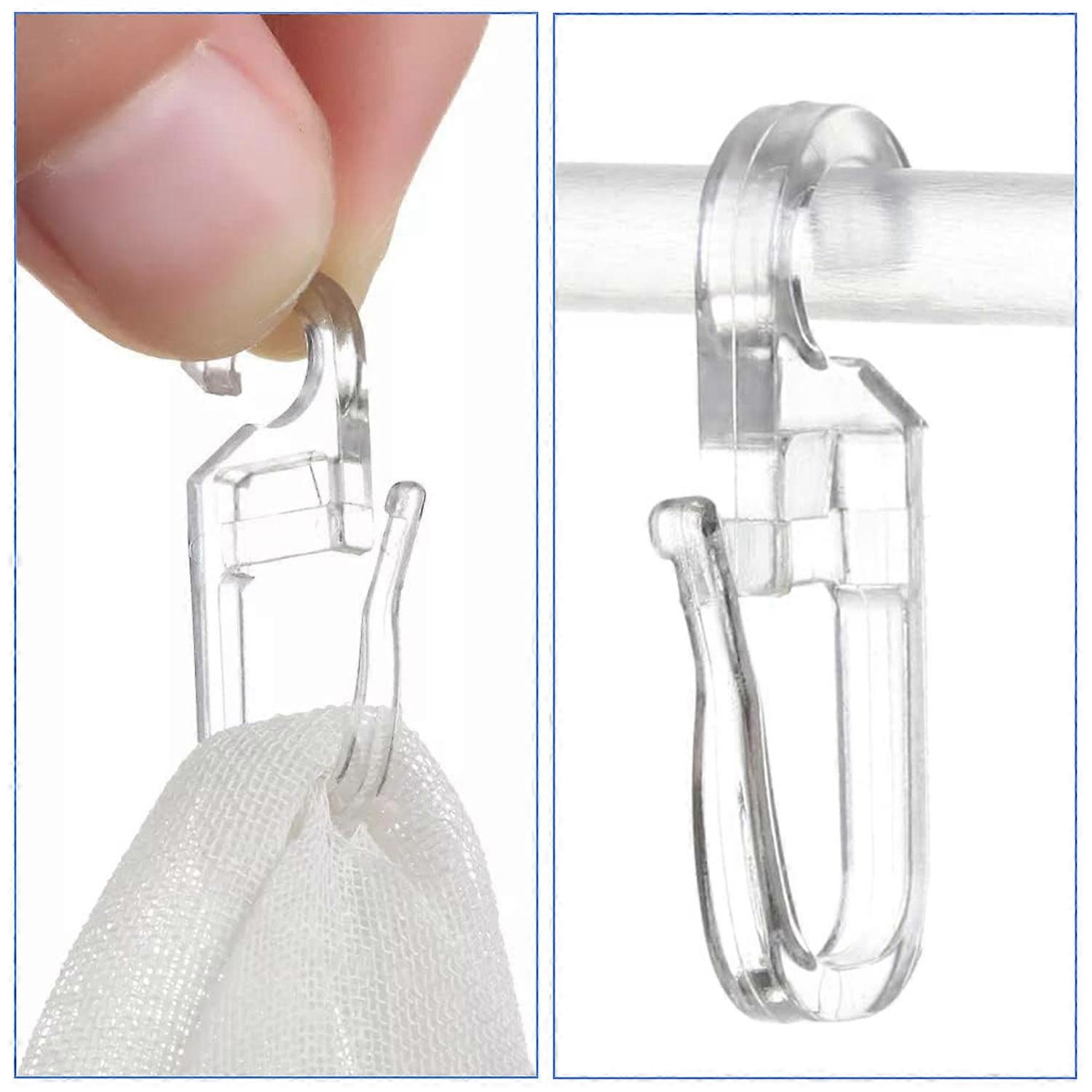 Curtain Track Accessories, Non-slip Design Keeps Your Curtains Secure, Easy Installation Ensures Hassle-free Setup (Transparent, 100 Pieces)