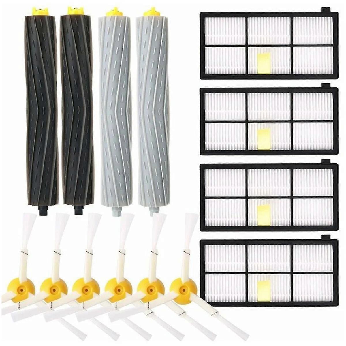 Replacement Parts for iRobot Roomba Series, Vacuum Accessories with Multi-surface Rubber Brushes & AeroForce Filters