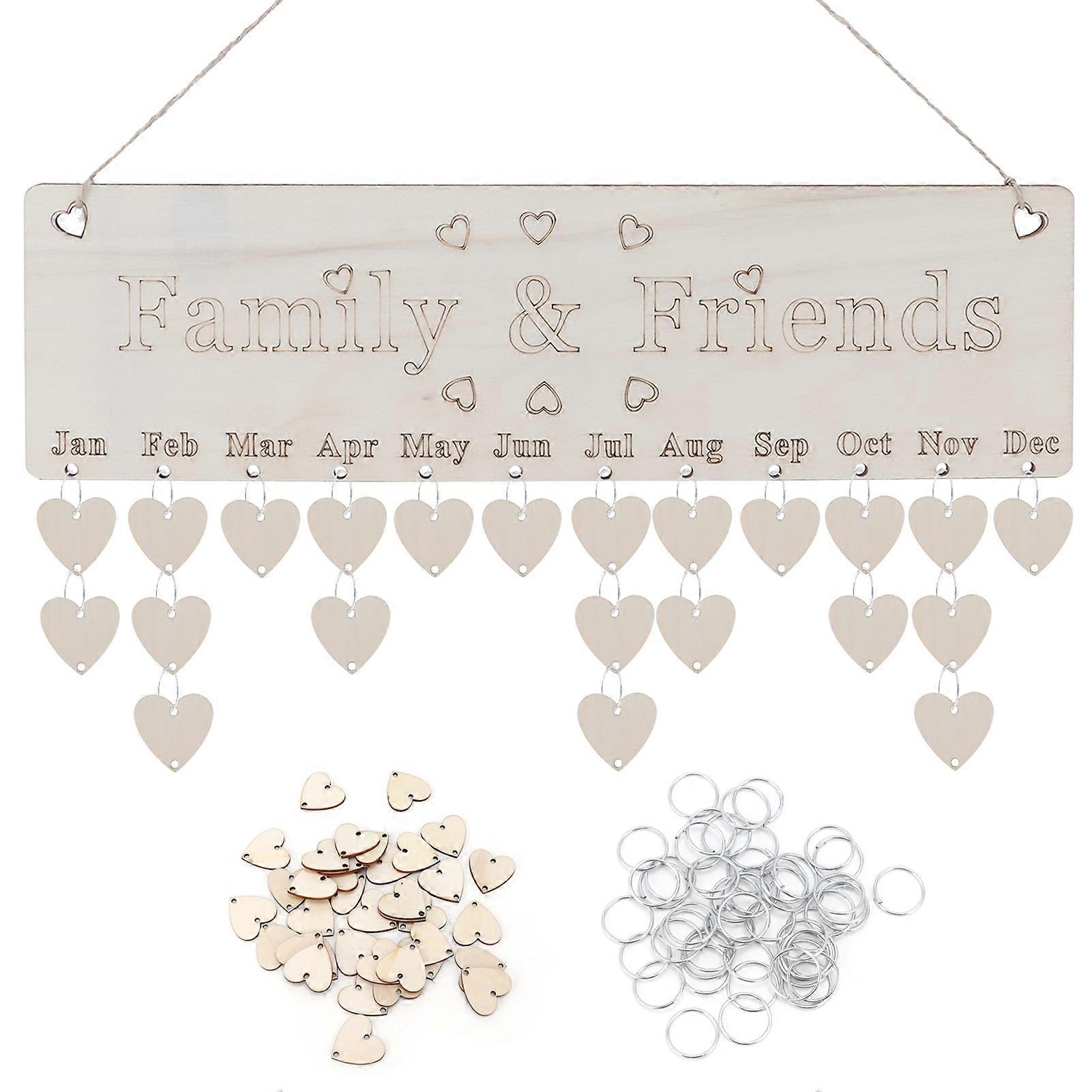 Creative Journey, Wooden Circles For Family Calendar, Heart Discs With Blank Smooth Surfaces For Art Crafts, Light Weight For Easy Handling