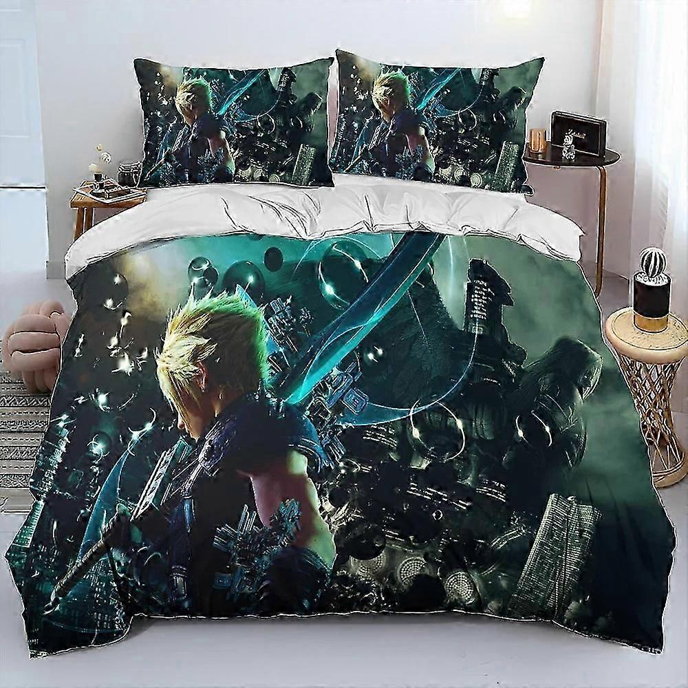 o1319 Lakan Final Fantasy Series GamesTäcke sängkläder, påslakan sängset påslakan örngott, storlek hem textil lakan fVV1319