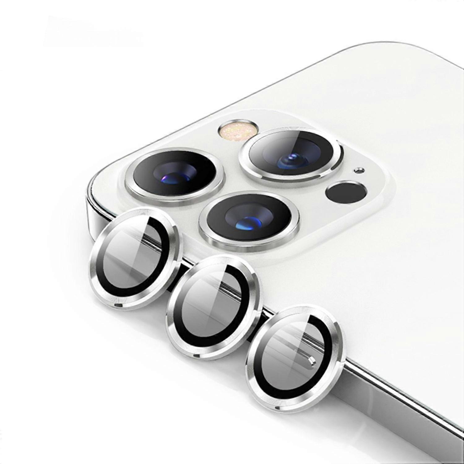 For Apple iPhone 15 Pro / Pro Max Protective Glass Camera Lens H9 Silver