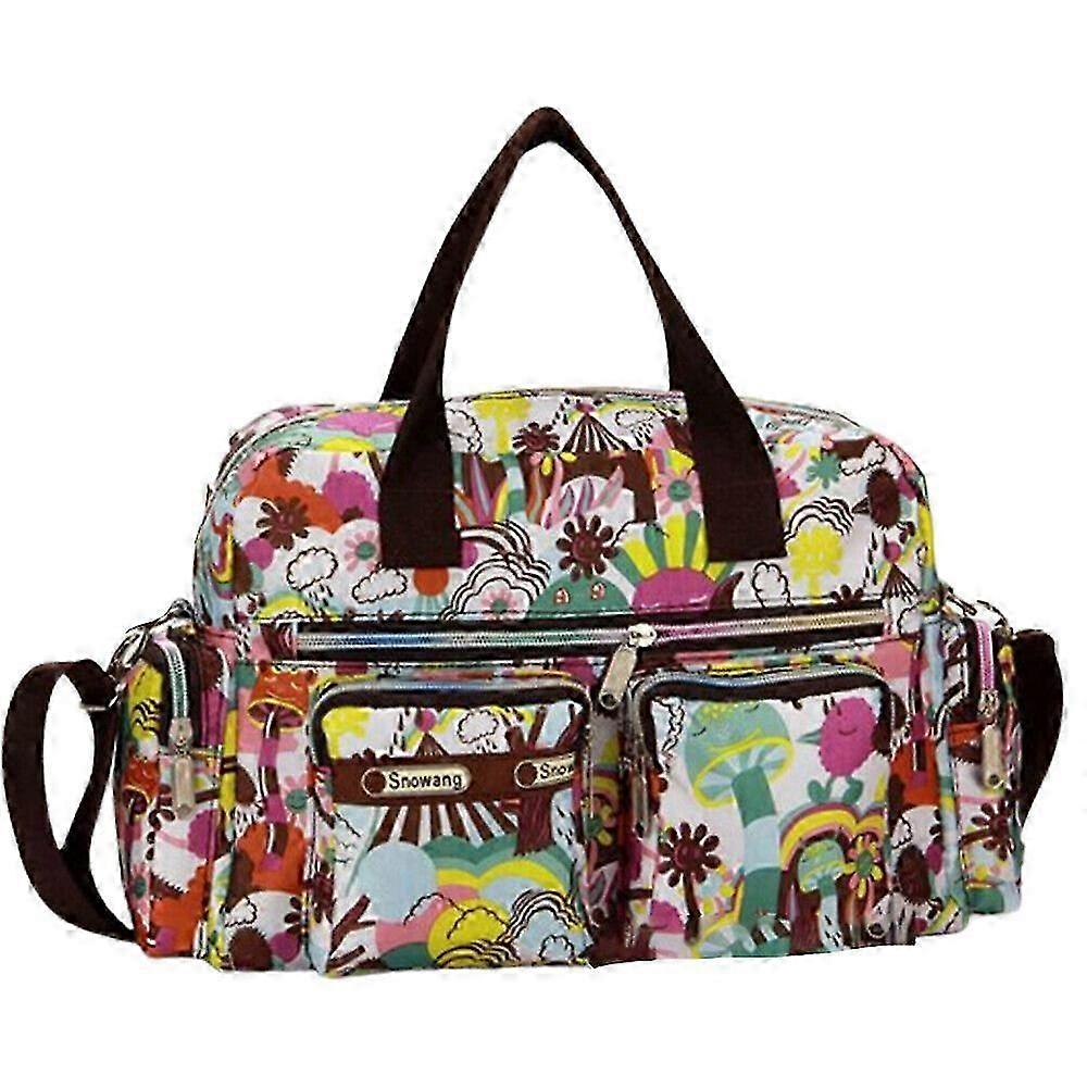 Women's Retro Large Capacity Portable Detachable Tote Handbag