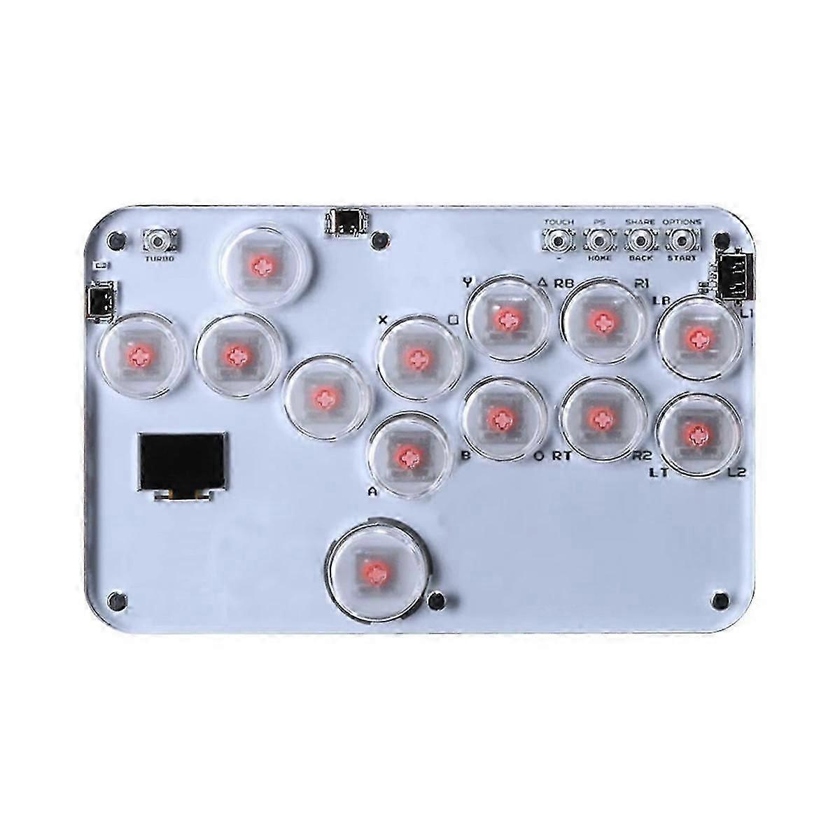 13Button Arcade Stick Controller Leverless Controller RGB Fight Stick PC Joystick Controller Keyboard