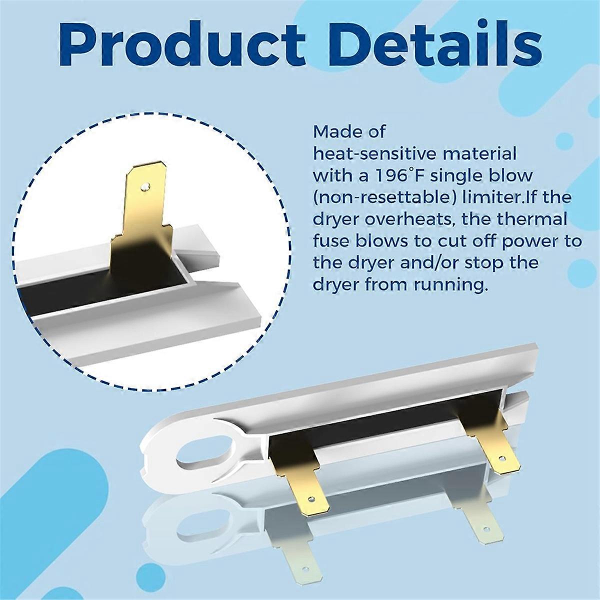 3392519 Dryer Thermal Fuse WP3392519 Replacement for