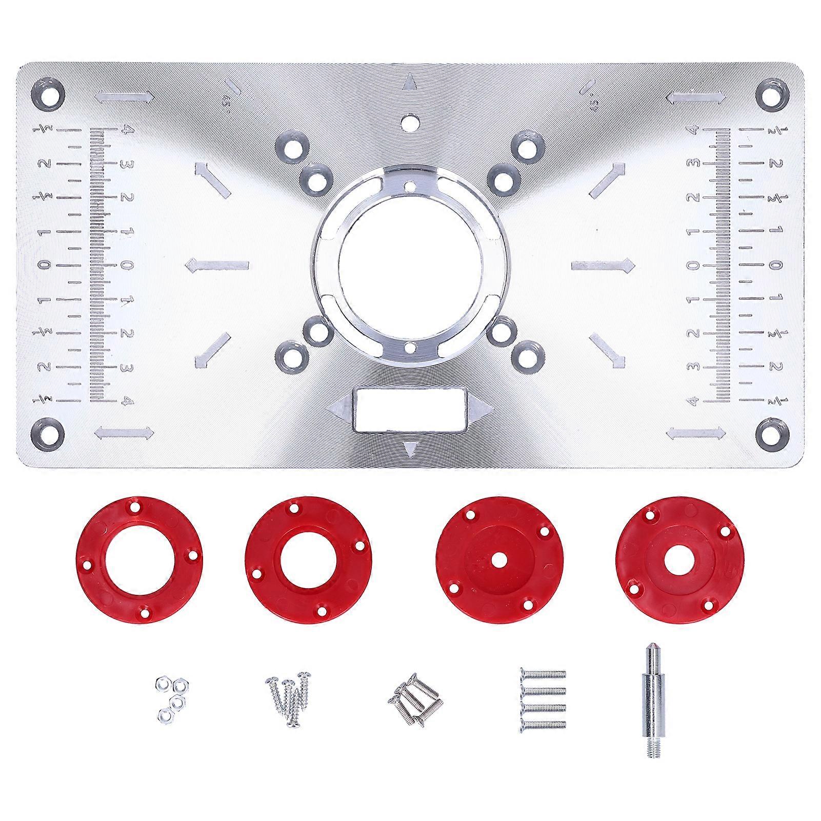 Woodworking Engraving Machine Router Table Insert Plate Trimming Machine Flip Board 23.5x12x0.8cm
