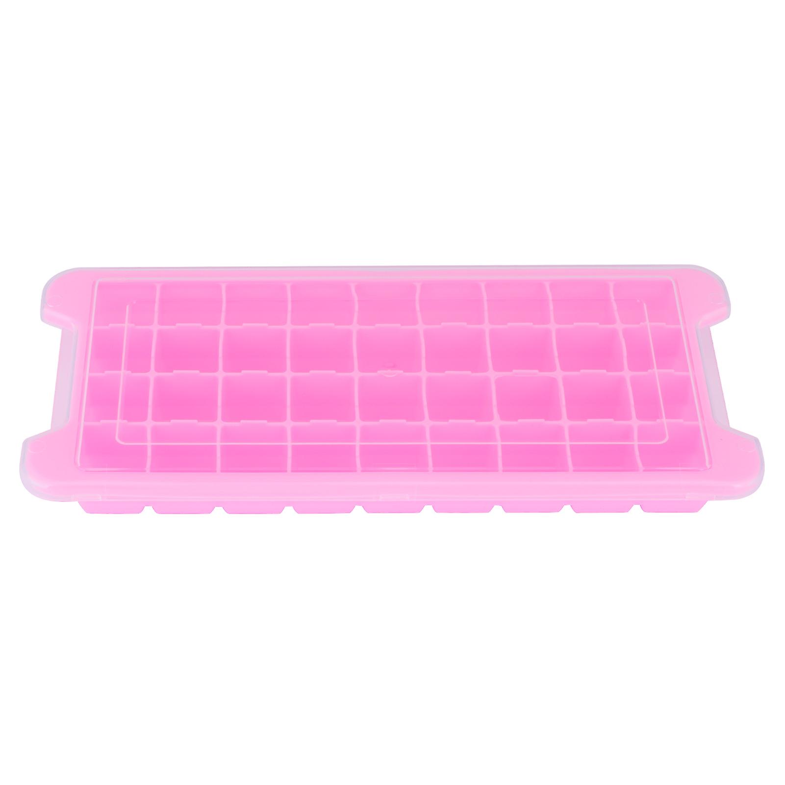 36‑Grid Ice Cubes Tray with Lid Stackable Silicone Sealing Ice Mold Kitchen Bar Accessory