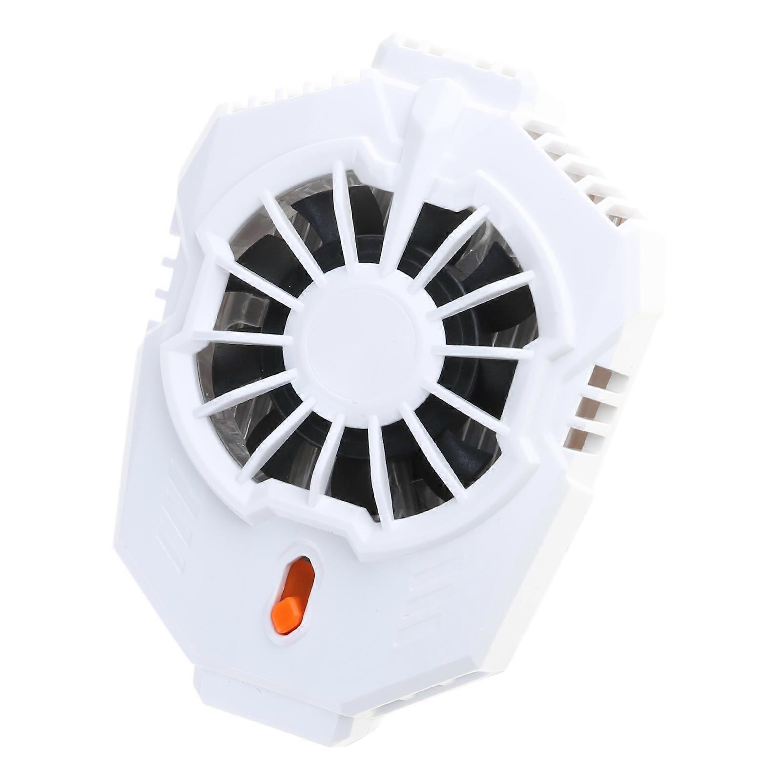 Cooling System Low Noise Heatsink for Cellphone Portable Back Clip Cooling Fan 2 Gear Adjustment White