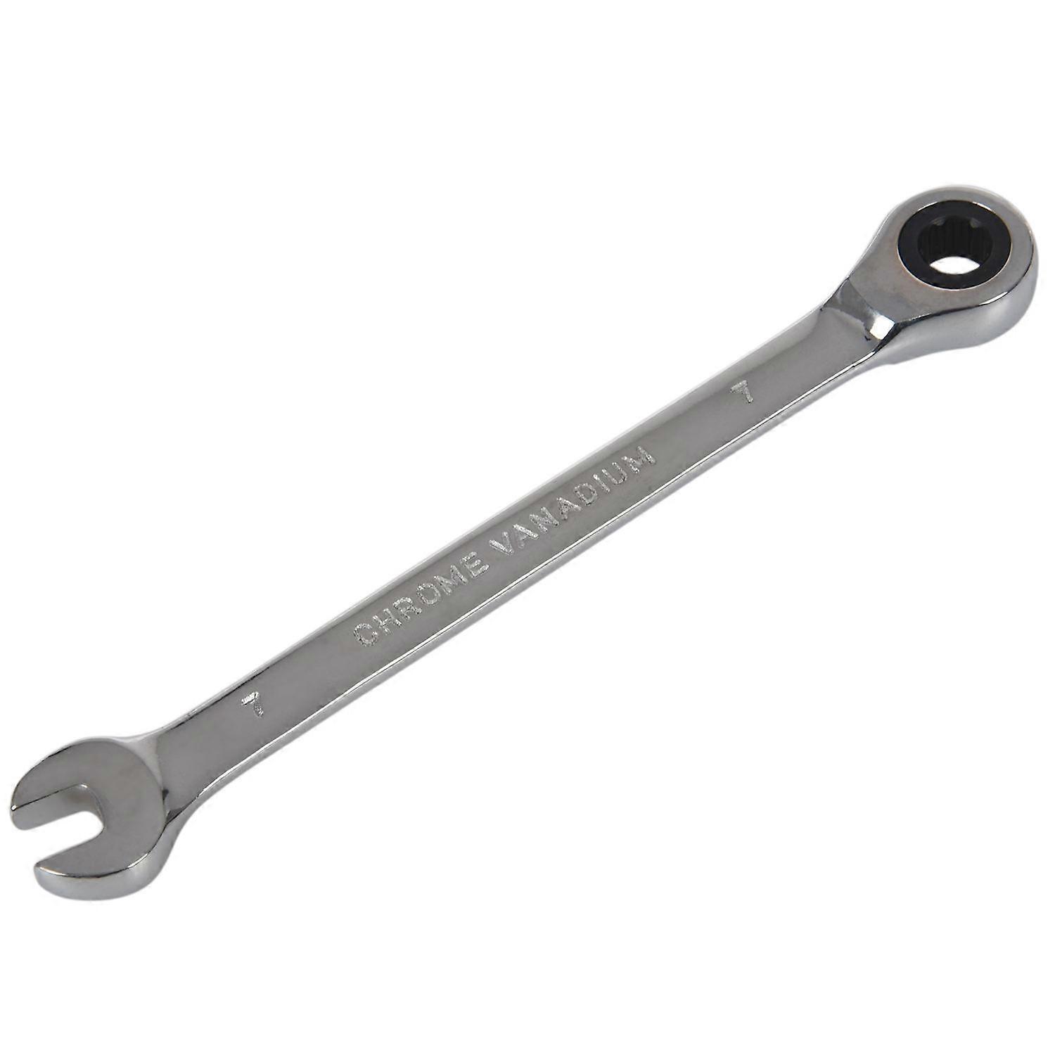 Steel Fixed Head Spanner Gear Wrench Open End & Ring Size, 7mm