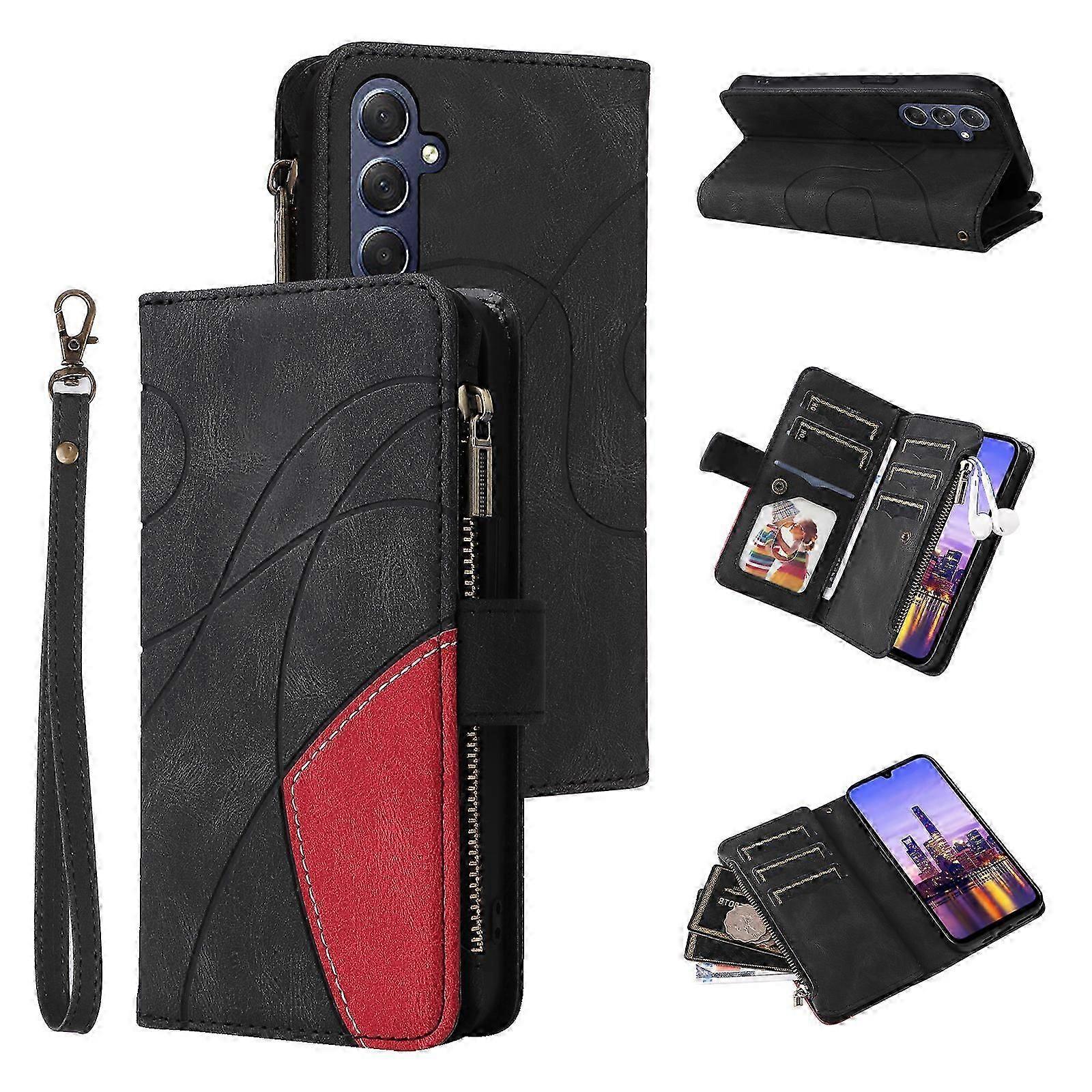 Multi-function Case For Samsung Galaxy A16 Case Zipper Wallet Leather Phone Cover Stand