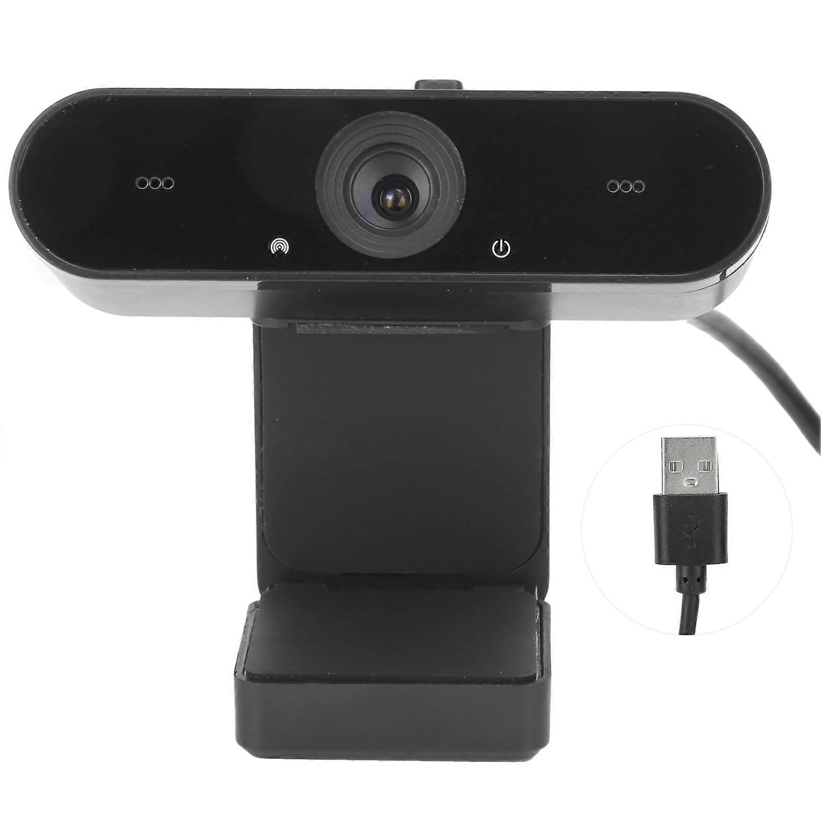 Webcam With Auto Focus And Plug And Play Compatibility, High Definition 2K Video Quality, 180-Degree Adjustable Wide-Angle Lens, Built-In