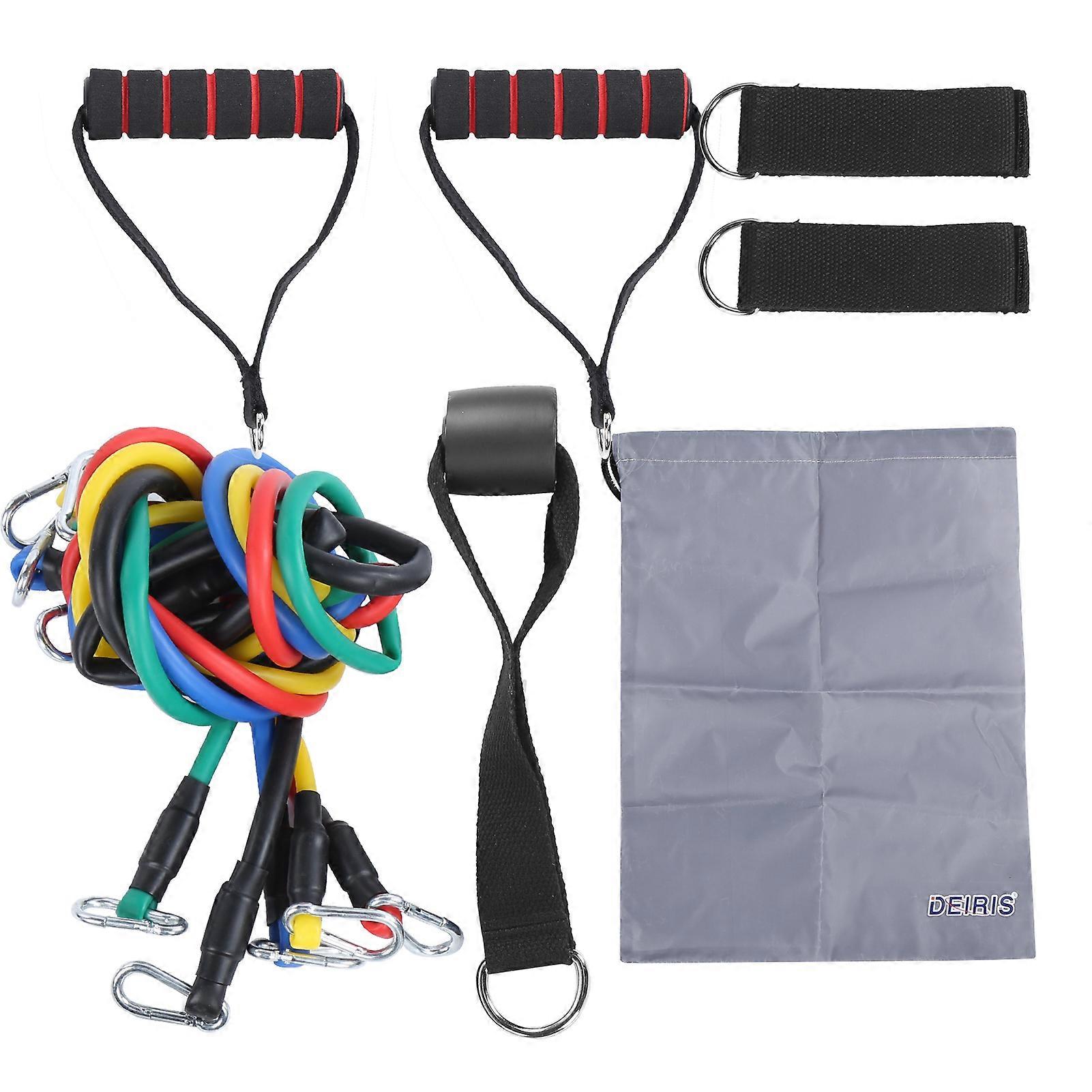 11Pcs/set Strength Training Fitness Sport Accessory Pulling Rope Set Elastic String