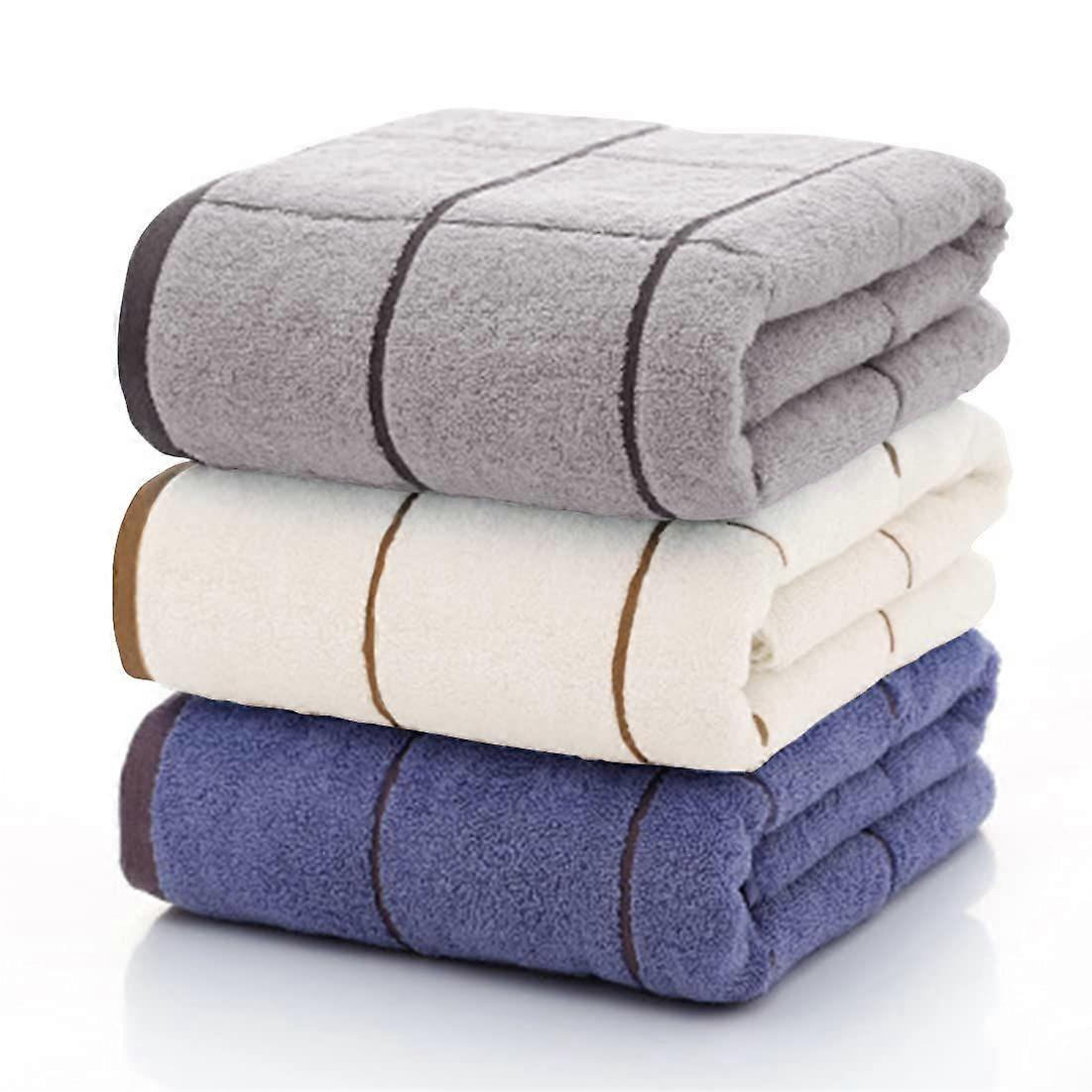 3 Pack 100% Cotton Bath Towel - Highly Absorbent and Quick Drying