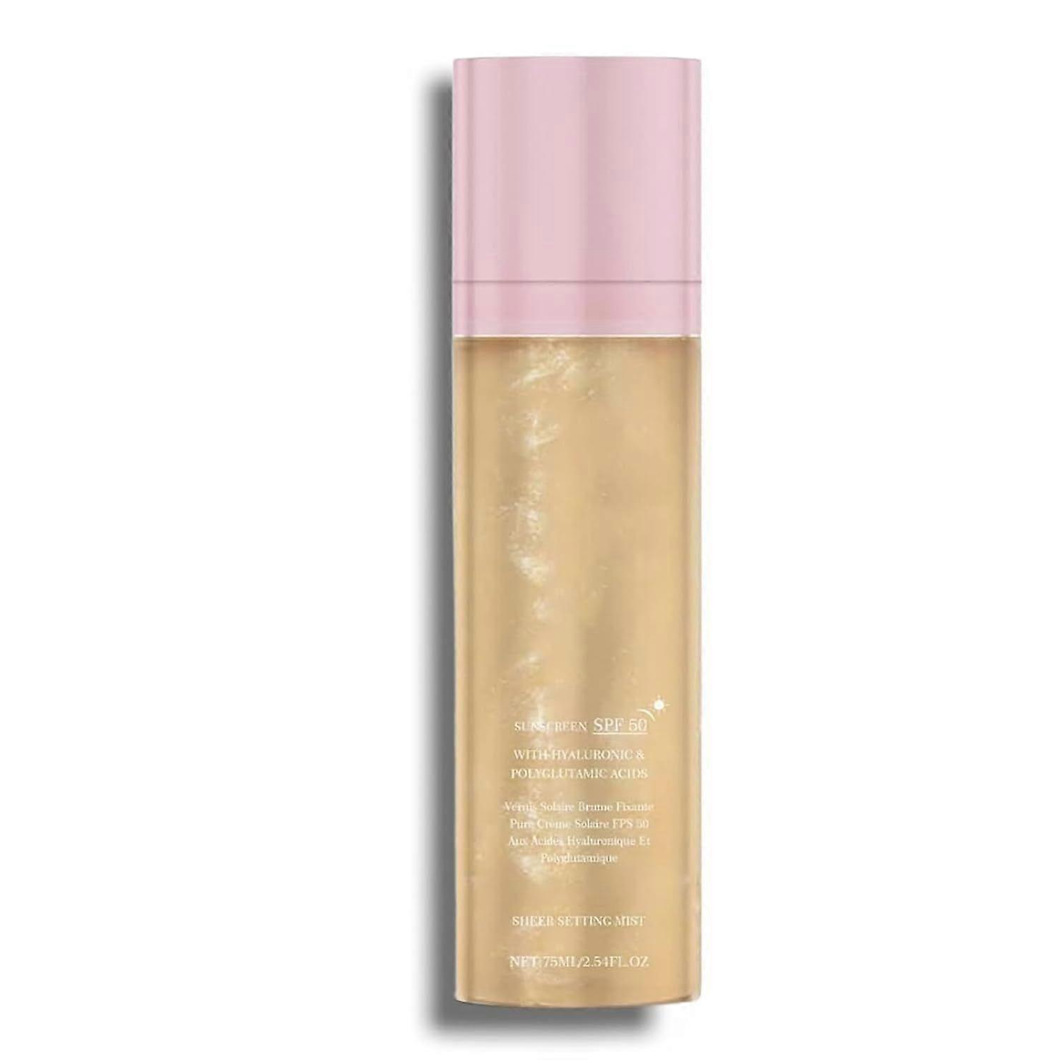 Sunglaze Sheer Setting Mist Krem przeciwsłoneczny SPF 50, Glossing Body Oil Mist, Nawilżający, przyjazny dla makijażu Glow Spray, bezpieczny dla rafy, nietłusty i F