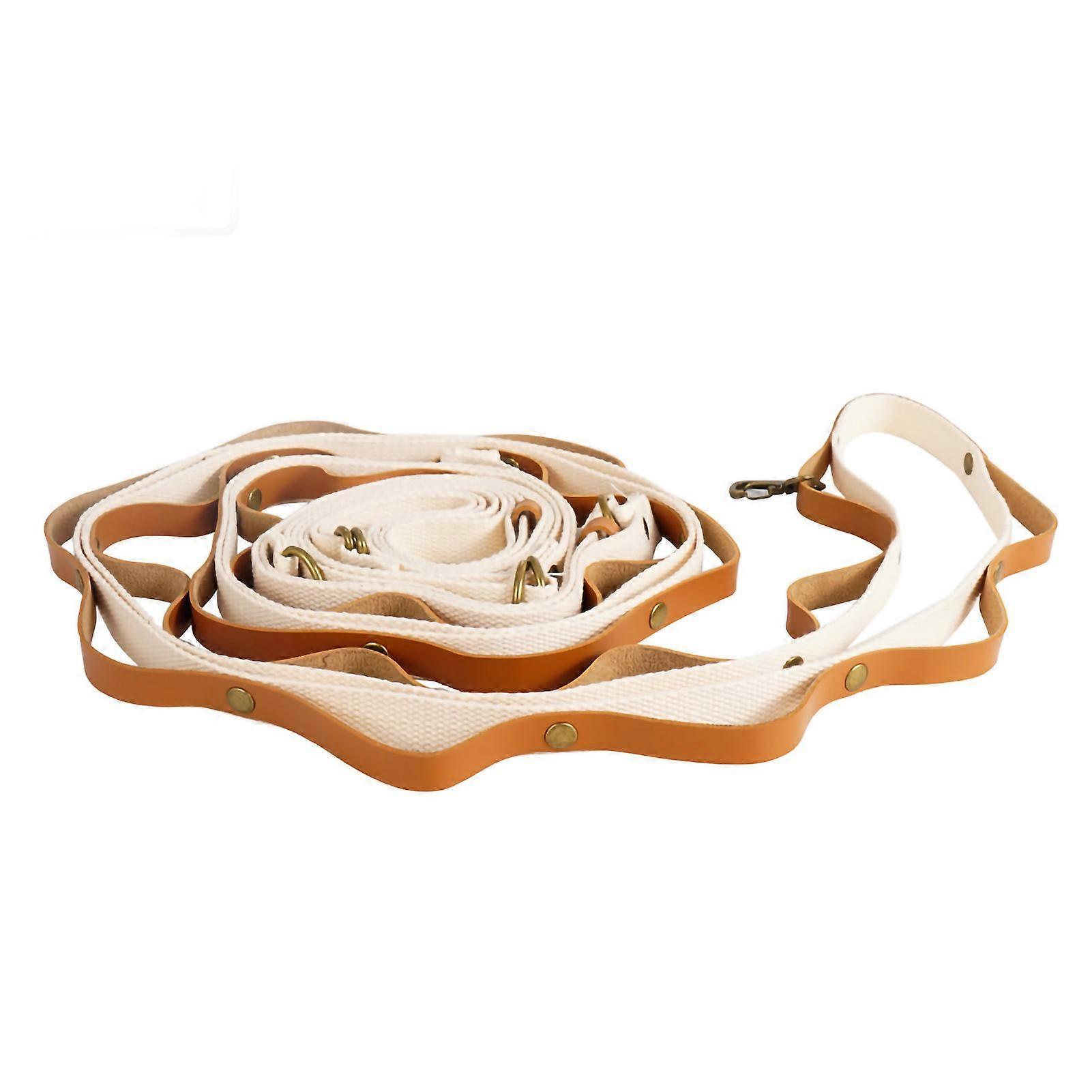 Suspension Rope For Camping Gear, Strong And Durable Pu Material, Unique Design With 19 Loops For Convenient Operation, Space-saving And Portable For