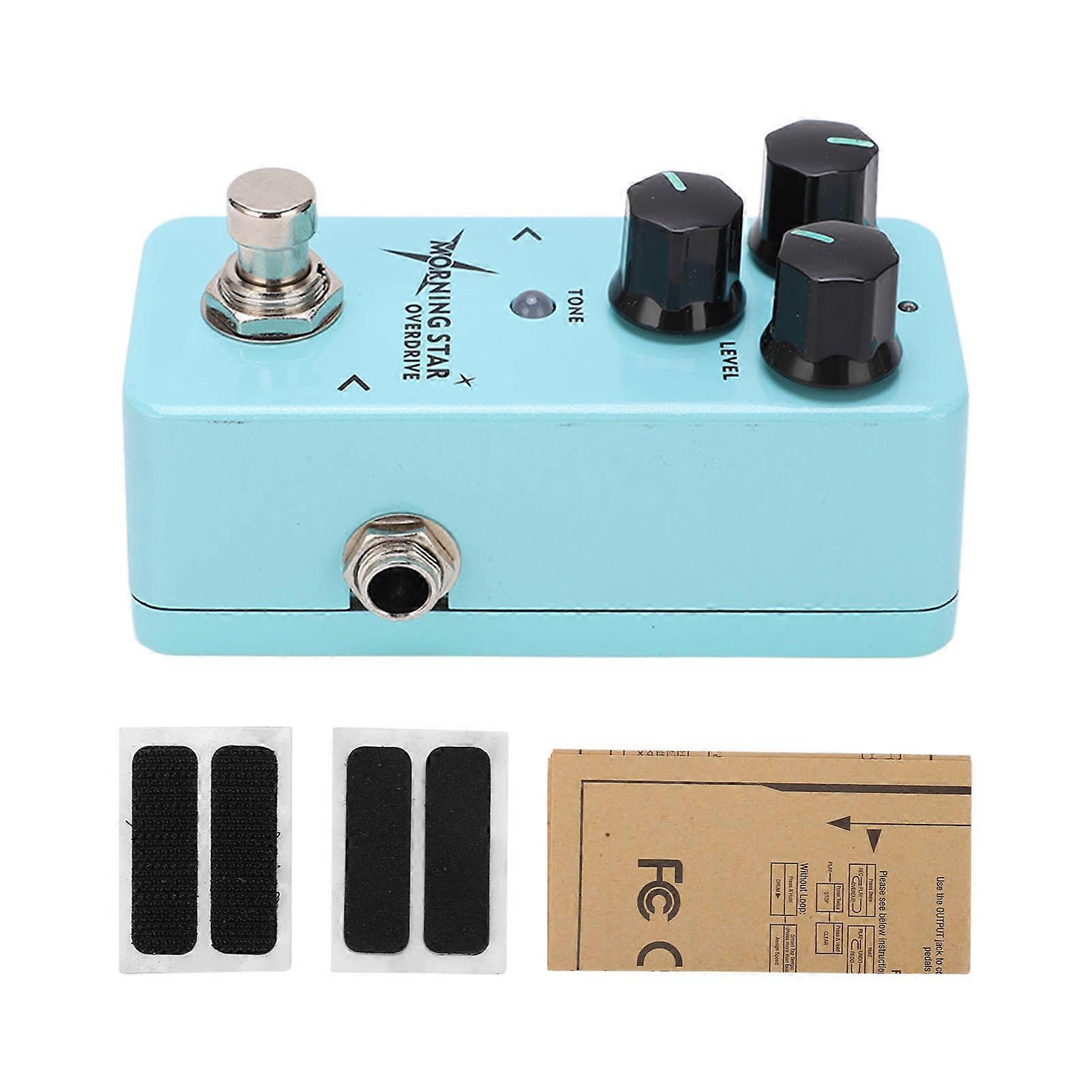 Guitar Effect Pedal Mini Analog Overdrive Adjustable Musical Instrument Accessory Lake Blue
