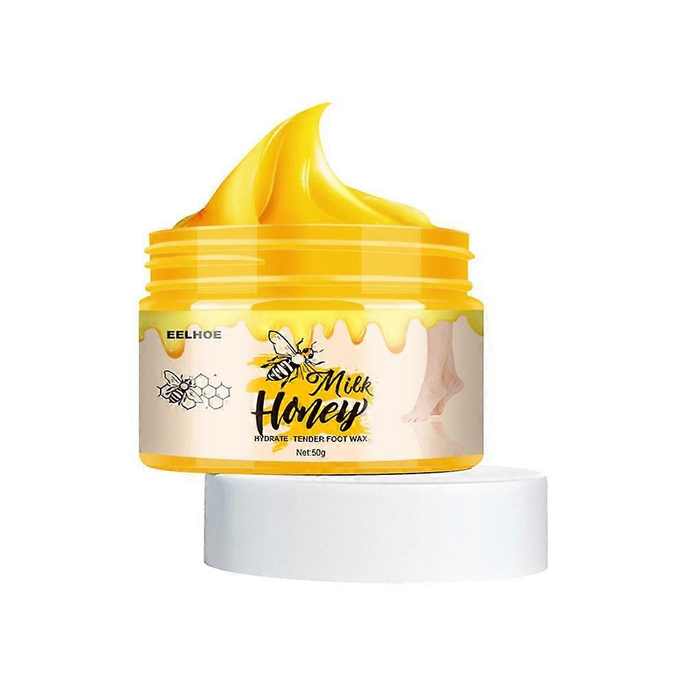 50 جرام قناع شمع القدم بالحليب والعسل نظيف وصديق للبشرة يزيل الجلد الميت الجاف