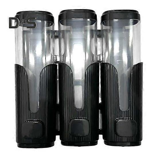 Large Capacity Soap Dispenser 3 in 1 Large Liquid Outlet Viewing Window No-Drilling Installation Shampoo Conditioner Dispenser