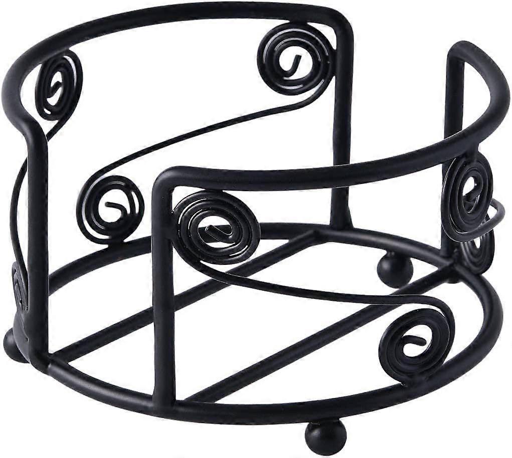 1 pcs Black Wrought Iron Metal Coasters Holder for 10cm Round Coasters, Premium Quality