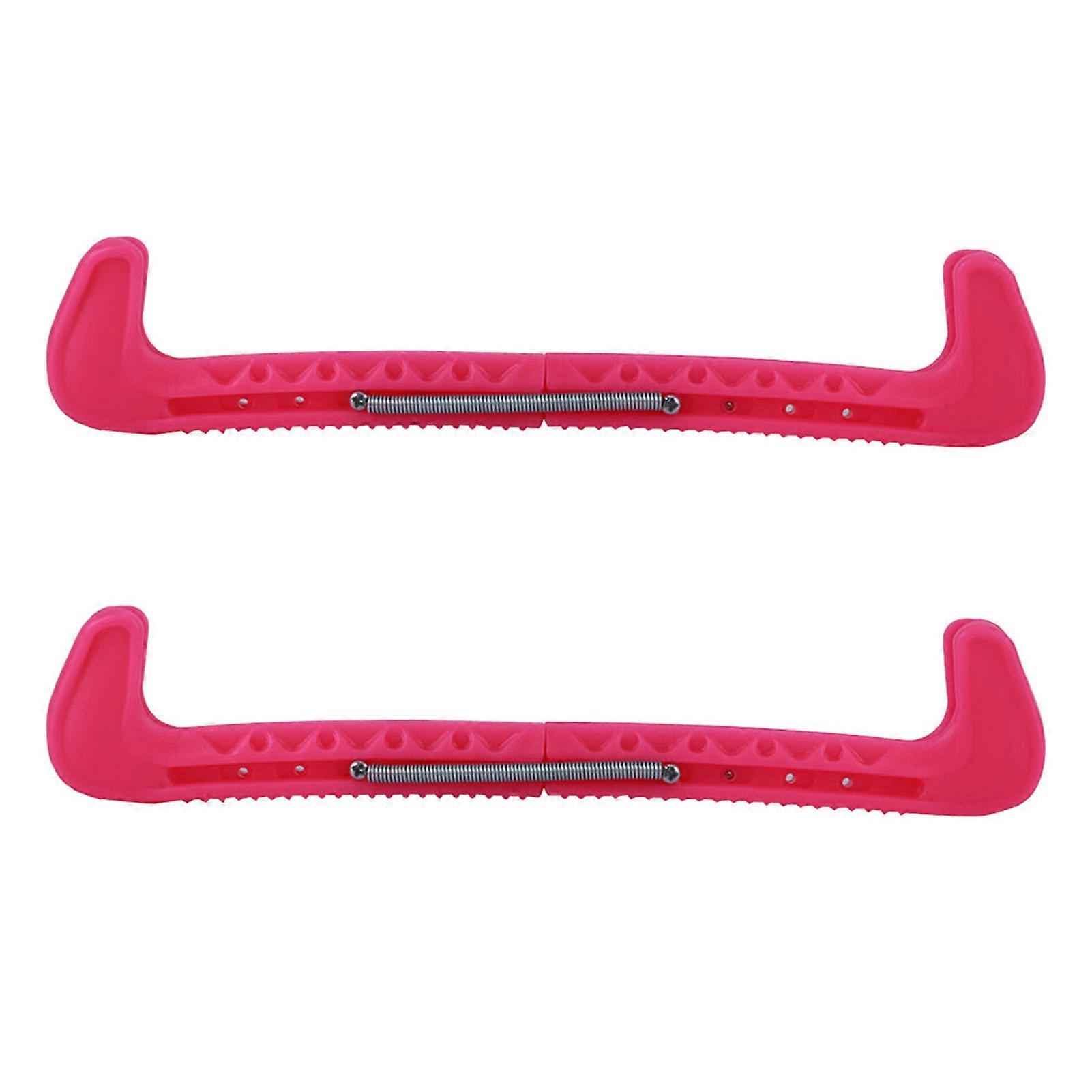 Ice Hockey Skate Guards 2Pcs Adjustable Skate Shoes Cover Ice Knife Blade Protective Guard Skate ProtectorPink Universal Skate Guards