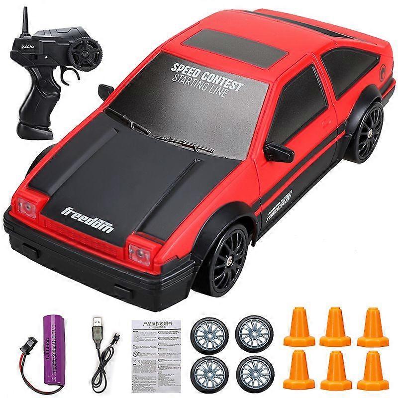 Powerful 4WD RC 2.4G Rapid Drift Car Toy Remote Control Chargring Wireless Remote Control GTR Model AE86 F8 Cars Toy for Boy Kid