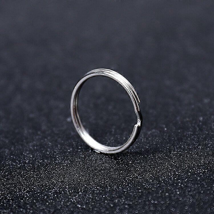 Best discount 100Pcs Metal Flat Split Circular Keychain Hoops & Loop Keyring Connector 35% off