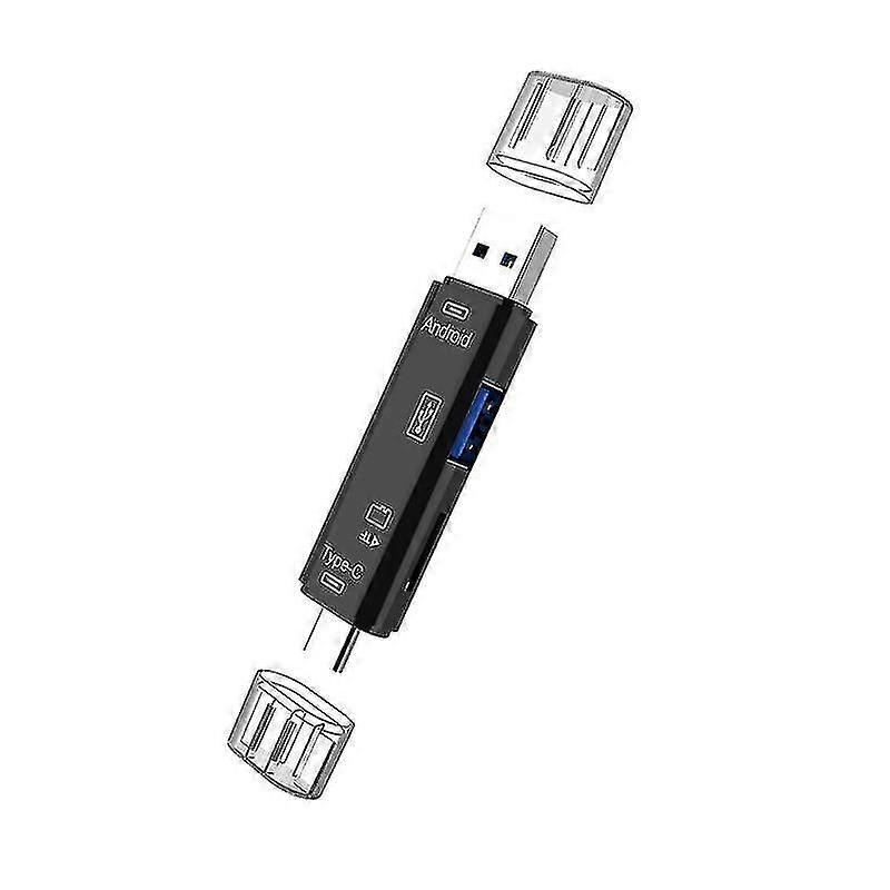 Type C Micro USB USB 5 In 1 High-speed Universal Otg Tf Card Reader Microsd Adapter voor Android Phone Computer Extension Headers