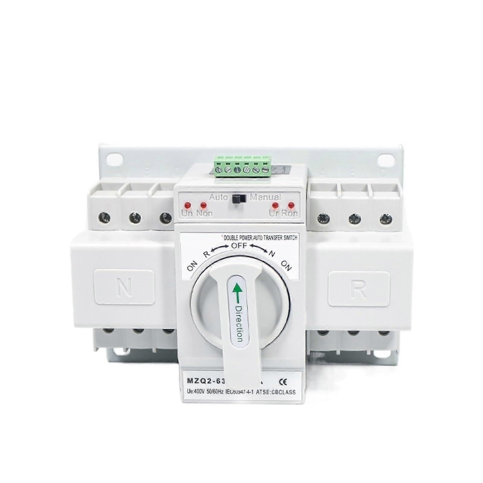 Double Power Automatic Transfer Switch AC 220V 3 Pole 63 Amps Double Power Generator Automatic Transfer Switch ATS