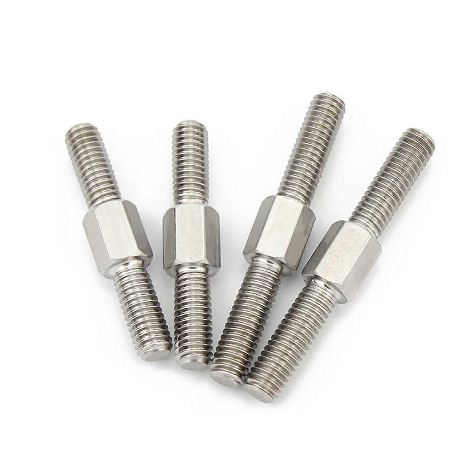 4pcs M3-M16 Left and Right Thread Double End Thread Rod Stainless 304 Steel Positive and Negative Thread Bar Stud Bolts Screw(M8,60mm)
