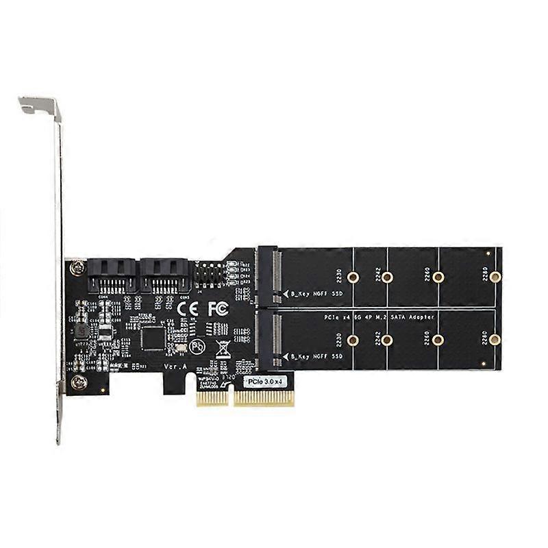PCIe3.0 X1 X4 لمحول بطاقة محول M.2 SATA SSD إلى PCIe X1 مع 2xM2 2xSAT
