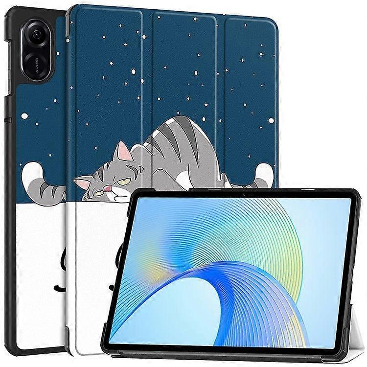 For Honor Pad X9 Trifold Stand Smart Tablet Case Pattern Printing PU Leather Cover