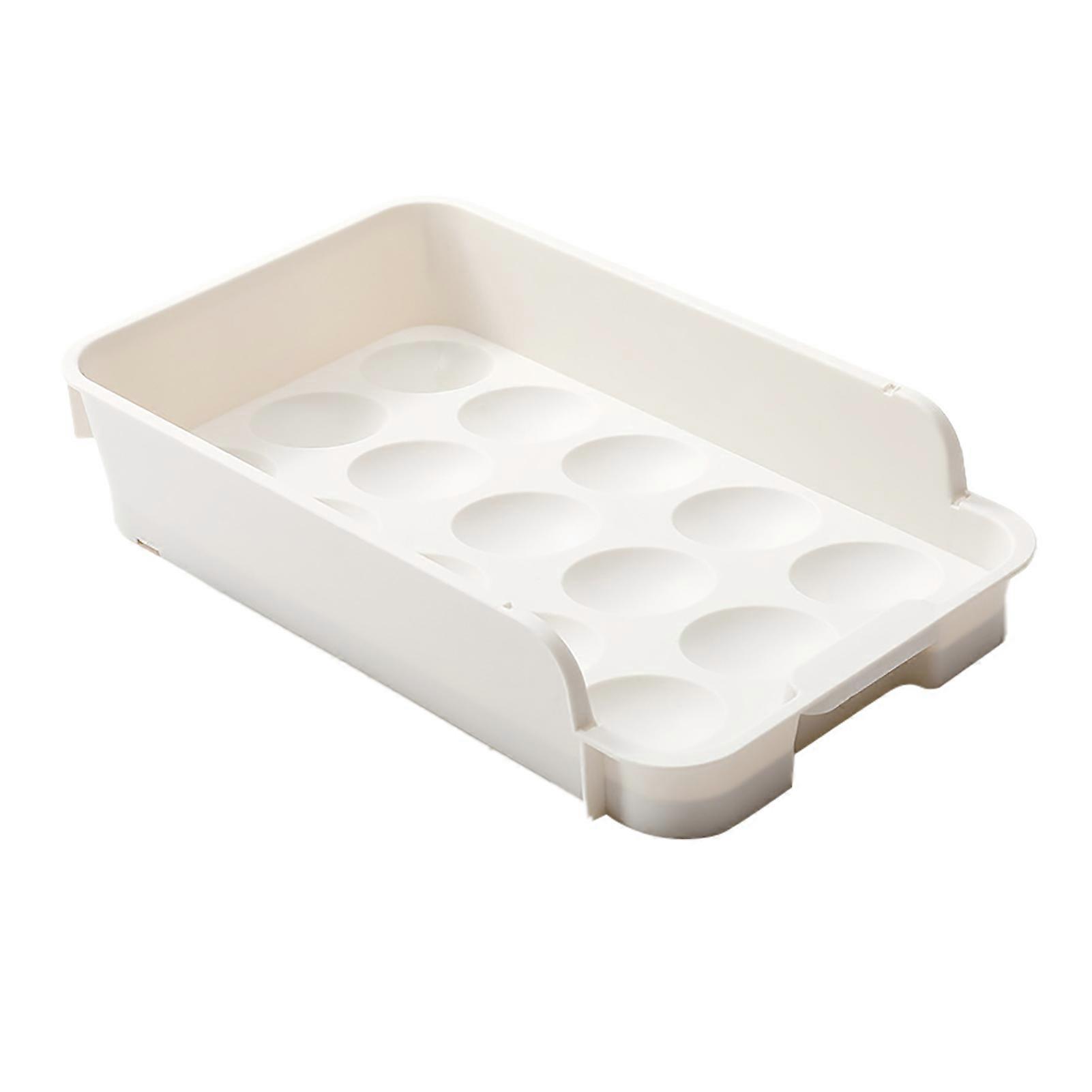 Storage Container Multipurpose 15 Grid Drawer Type Stackable Large Capacity Egg Organiser for Fridge