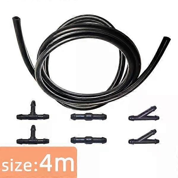 Bico universal para lavagem de para-brisa, tubo de mangueira, janela frontal, bomba de farol, peas de carro com conector t y i tipo 1m 2m 3m