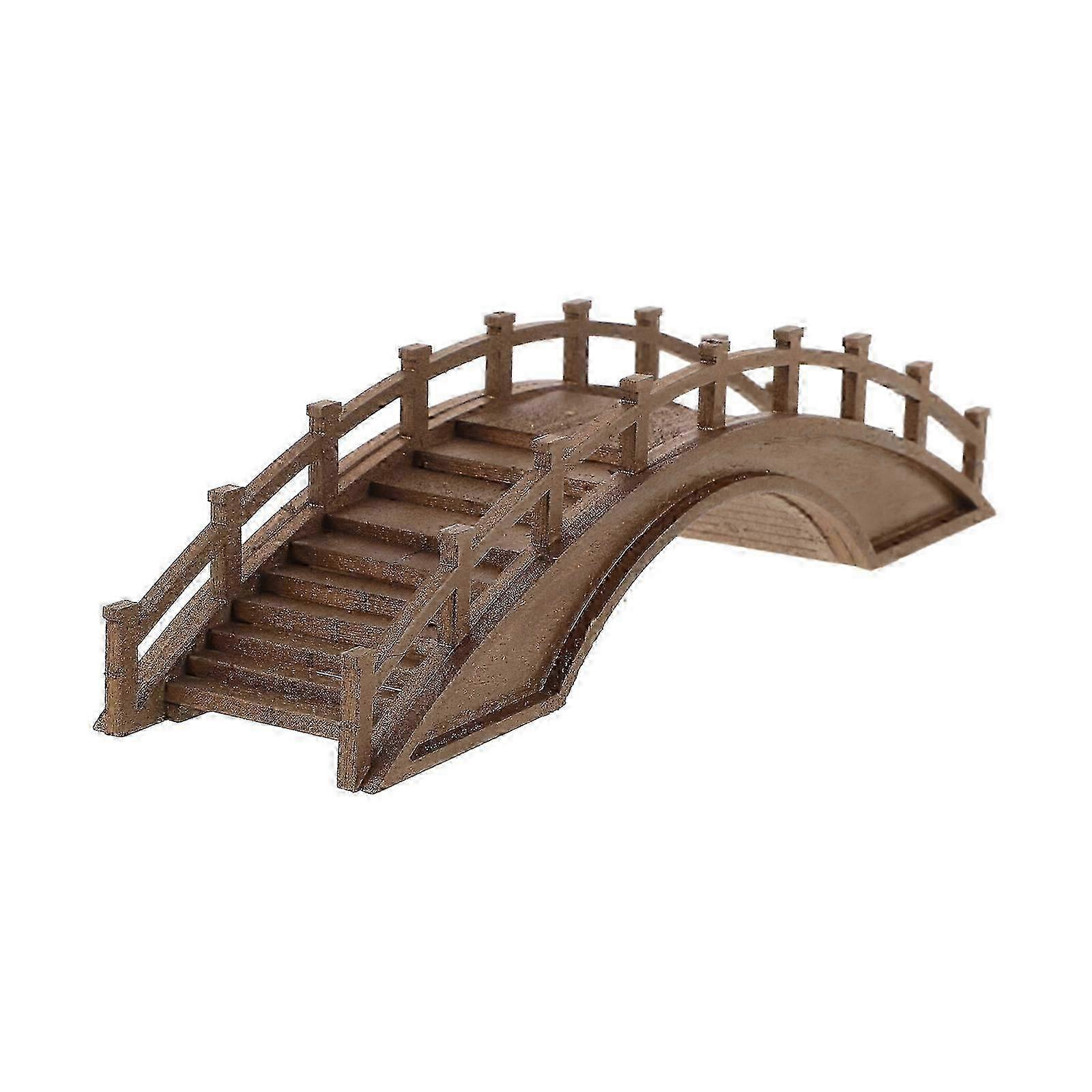 Miniature Bridge Model Decor Wood Arch Bridge Figurine Bonsai Landscape Adornment Tiny